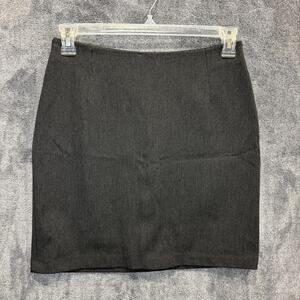 Equestrian Designs Skirt Womens 8 Charcoal Gray Pencil Stretch Career Office